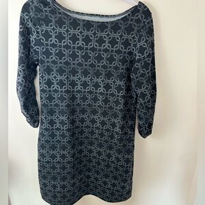 Soybu Ruched 3/4 Sleeves Casual Comfort Dress size medium